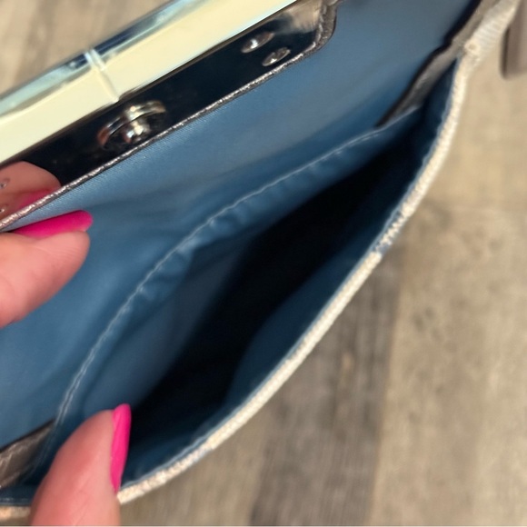 COACH Pewter/Silver & Multi Blues Crossbody Bag with Sequin Detailing - Picture 7 of 12